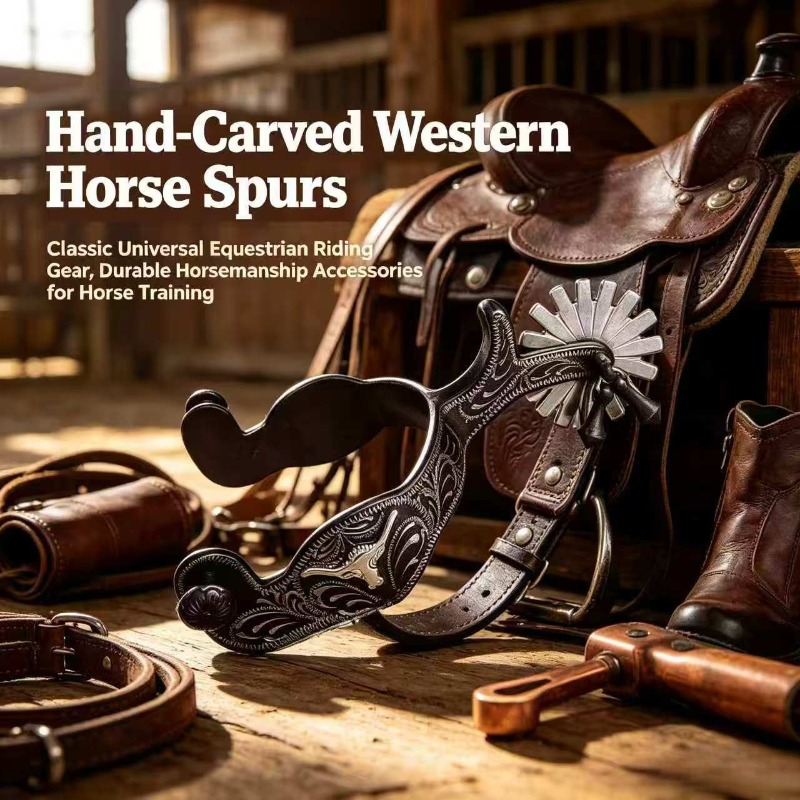 Riding Gear - Esporas de cavalo ocidentais, esculpidas à