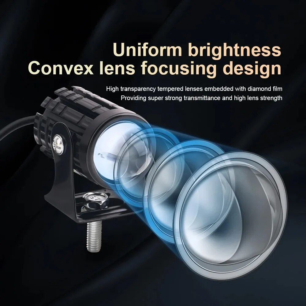 1/2 pçs universal motocicleta  - Universal Motorcycle Led Headlight Projector avaliação e preço