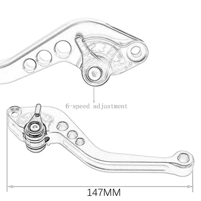 Manetes de Freio e Embreagem C - Cnc Aluminum Adjustable Brake Clutch Levers avaliação e preço