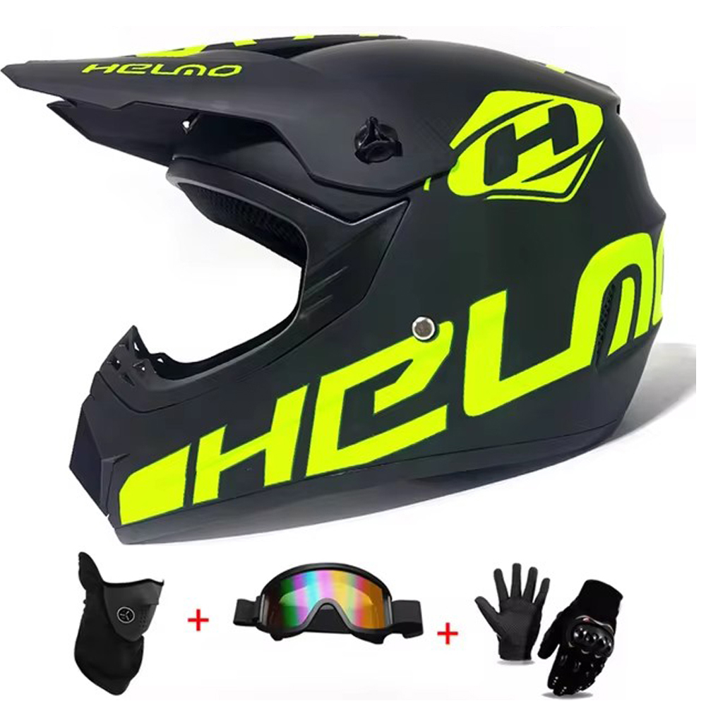 Conjunto de capacete de motocr - Off Road Motocross Helmet Goggles Set avaliação e preço