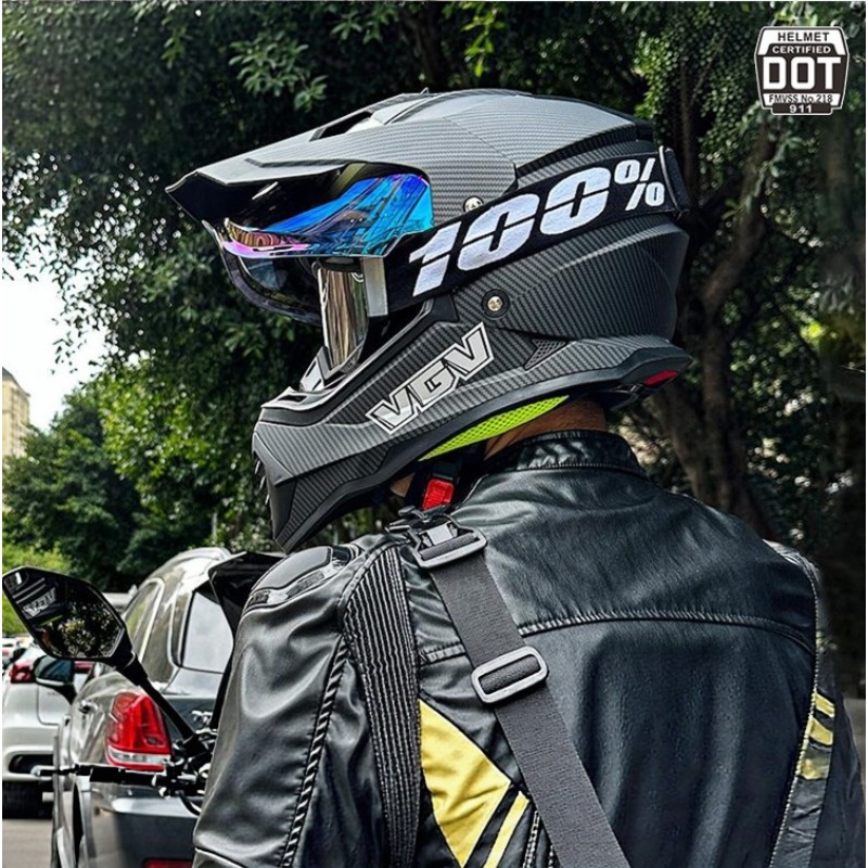 Capacete de Motocross VGV com  - Full Face Motorcycle Helmet With Bluetooth avaliação e preço