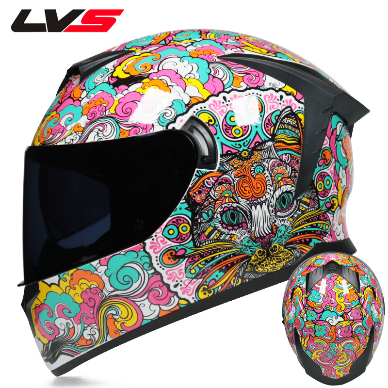 Capacete de Motocicleta LVS Fu - Full Face Motorcycle Helmet With Bluetooth avaliação e preço